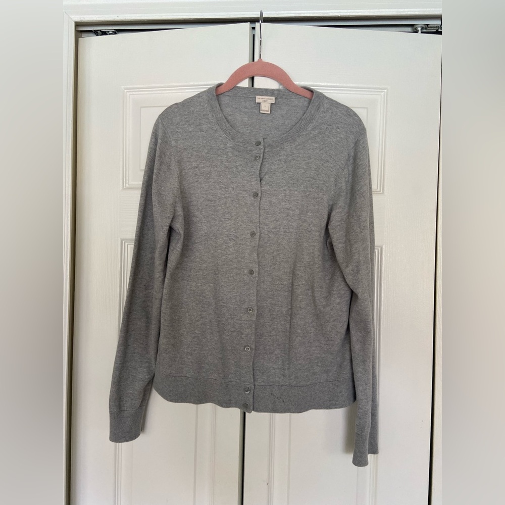 J. Crew Classic Gray Cardigan Sweater